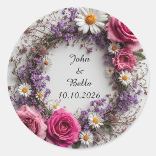 Adesivo Coroa Floral Decorativa