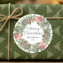 Coroa Floral Personalizada - Feliz Natal