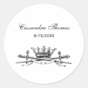 Adesivo Coroa heráldica crista cruzada do emblema dos