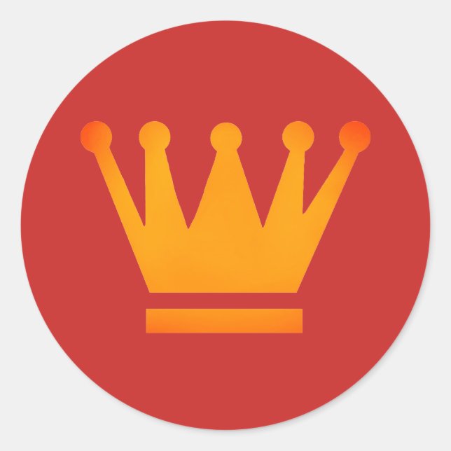 Adesivo Coroa Ouro Clássica Redonda (Frente)
