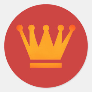 Adesivo Coroa Ouro Clássica Redonda