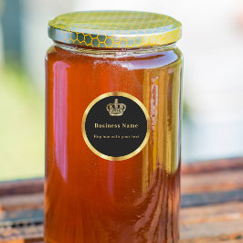 Adesivo Coroa real de ouro preto comercial