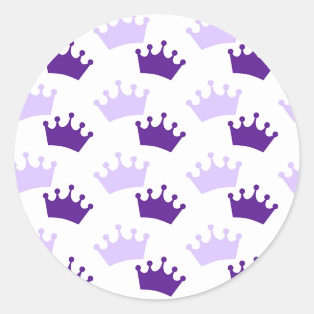 Adesivo Coroa Real Roxa Chuvada de Bebê Princesa de Contos (Frente)