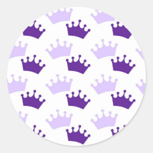 Adesivo Coroa Real Roxa Chuvada de Bebê Princesa de Contos