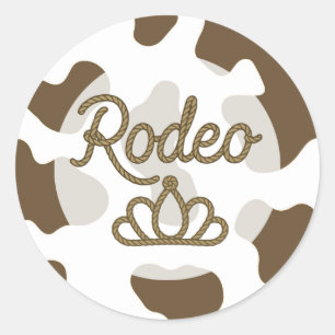 Adesivo Coroa Tiara Rainha do Rodeio Marrom Country Wester