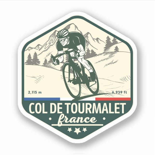 Adesivo Coronel du Tourmalet-french — motobik da viagem de (Frente)