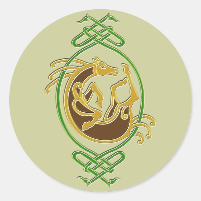 Adesivo Corpo Celta - Verde e Dourado (Frente)