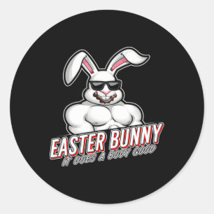 Adesivo Corpo de Gymer Engraçado da Páscoa Bunny