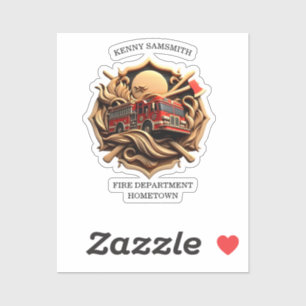 Adesivo Corpo De Incêndio De Ataque E Dedicação