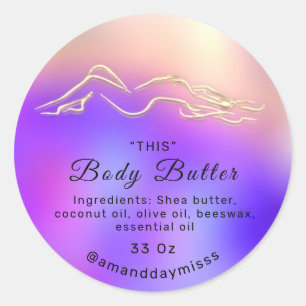 Adesivo Corpo do logotipo Óleo Balm de Cosméticos Logoti