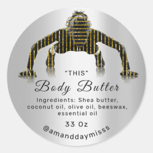 Adesivo Corpo do logotipo Óleo Balm Malhação Cosmético