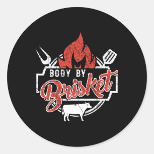 Adesivo Corpo engraçado de homens BBQ por Brisket grelhand