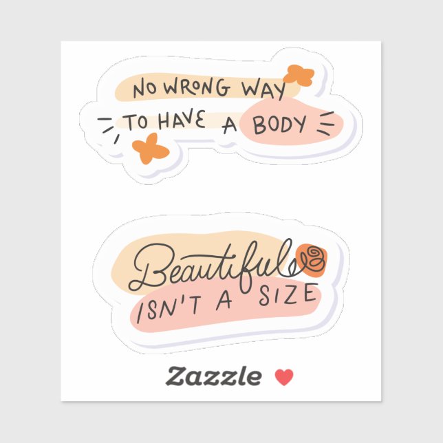 Adesivo Corpo Positivity Aspas Sticker Pack 2 (Folha)