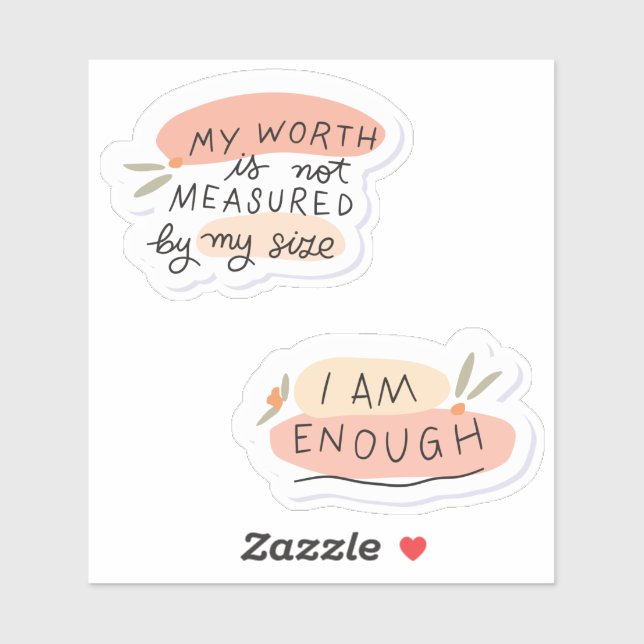 Adesivo Corpo Positivity Aspas Sticker Pack 5 (Folha)