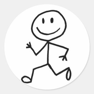 Adesivo Corredor de Stickman