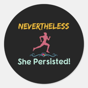 Adesivo Corredora Feminista, No Entanto, Ela Persiste