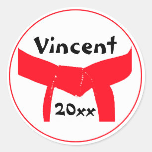 Adesivo Correia do vermelho das artes marciais