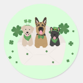 Adesivo Correio de Cachorro do Dia de São Patrício
