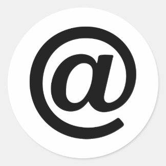 Adesivo Correio eletrônico na silhueta de sinais