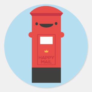Adesivo Correio feliz - Postbox de Kawaii