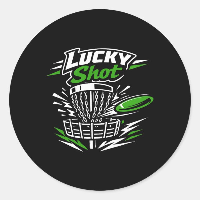 Adesivo Corrente de jogador de Disc Golf St. Patrick's Day (Frente)