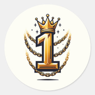 Adesivo Corrente de Ouro com Gota 1 #1 Aniversário de 1 an