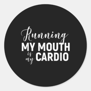 Adesivo Correr A Boca É O Meu Cardio - Engraçado Academia 