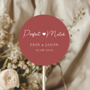 Adesivo Correspondência Perfeita! Vermelho, Elegante, Simp