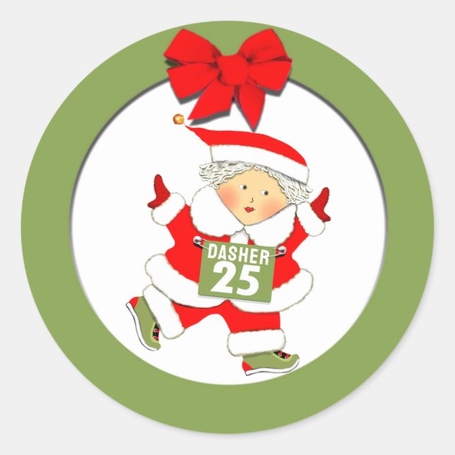 Adesivo Corrida da Sra. Papai Noel (Frente)