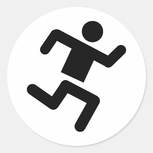 Adesivo corrida de atletismo negro (Frente)