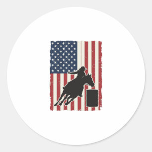 Adesivo Corrida de Barril Bandeira Americana Design Vetori