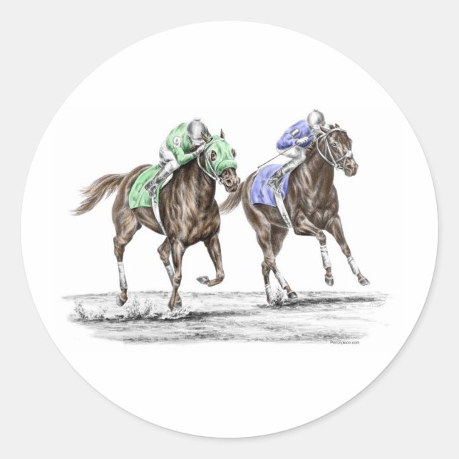 Adesivo Corrida de Cavalos Cruzados (Frente)