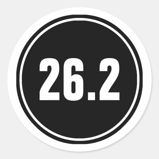 Adesivo Corrida de Maratona 26.2 (Frente)