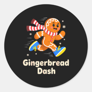 Adesivo Corrida de Natal Gingerbread Maratonista Xmas Mar