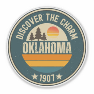 Adesivo Corrida de Terras de Oklahoma - Presente da Histór