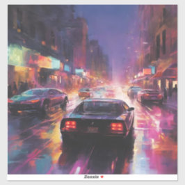 Adesivo Corrida dinâmica de paisagem urbana