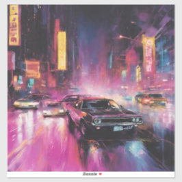 Adesivo Corrida noturna em Vibrant City