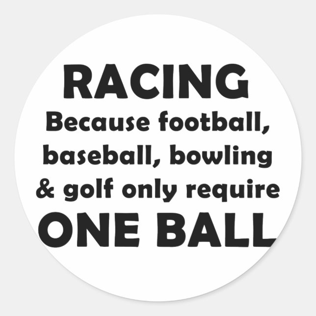 Adesivo Corrida requer bolas (Frente)