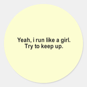 Adesivo corro como uma camiseta de menina