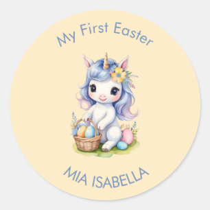 Adesivo Cortar a minha primeira Páscoa do Unicorn Baby Sti