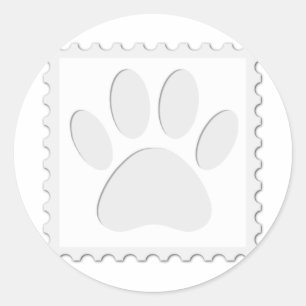 Adesivo Cortar Impressão de Pata de Cão
