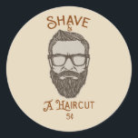Adesivo Corte & Cabelo Tipo Gráfico Loja Barbearia Retro<br><div class="desc">Itens combináveis disponíveis.</div>