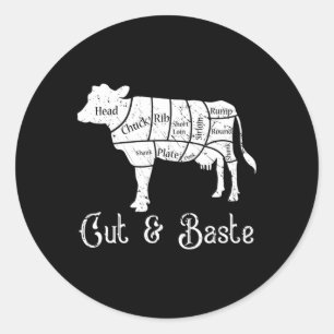 Adesivo Corte E Vaca De Carne - Cortes De Carne De Bovino