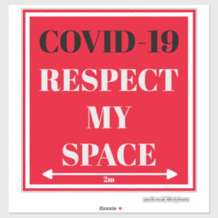 Adesivo Corte o vinil Sticker - COVID-19 Respeite meu Espa