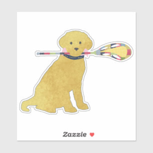 Adesivo Corte Personalizado de Cães de Laboratório Amarelo