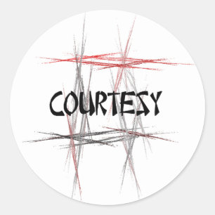 Adesivo Cortesia das artes marciais