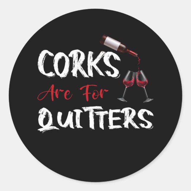 Adesivo Cortiça É Para Peitos Engraçados Bebendo De Vinho  (Frente)