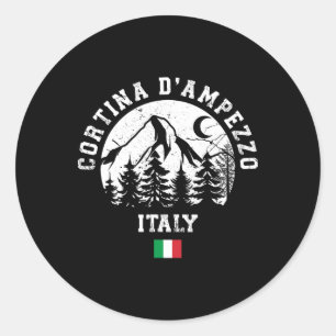 Adesivo Cortina D'ampezzo Itália Alpes Ski Resort Alpi
