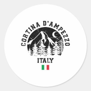 Adesivo Cortina D'ampezzo Itália Alpes Ski Resort Alpi