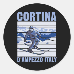 Adesivo Cortina D'ampezzo Itália Esqui 